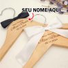 Cabide de madeira Personalizado para casamento festa noivado com nome marca logotipo empresa foto arte frase