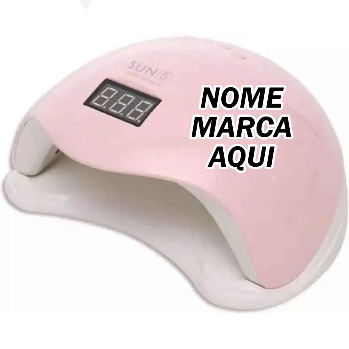 Cabine de unha led uv gel manicure esmalte Personalizado com nome marca logotipo empresa foto arte frase personalizada