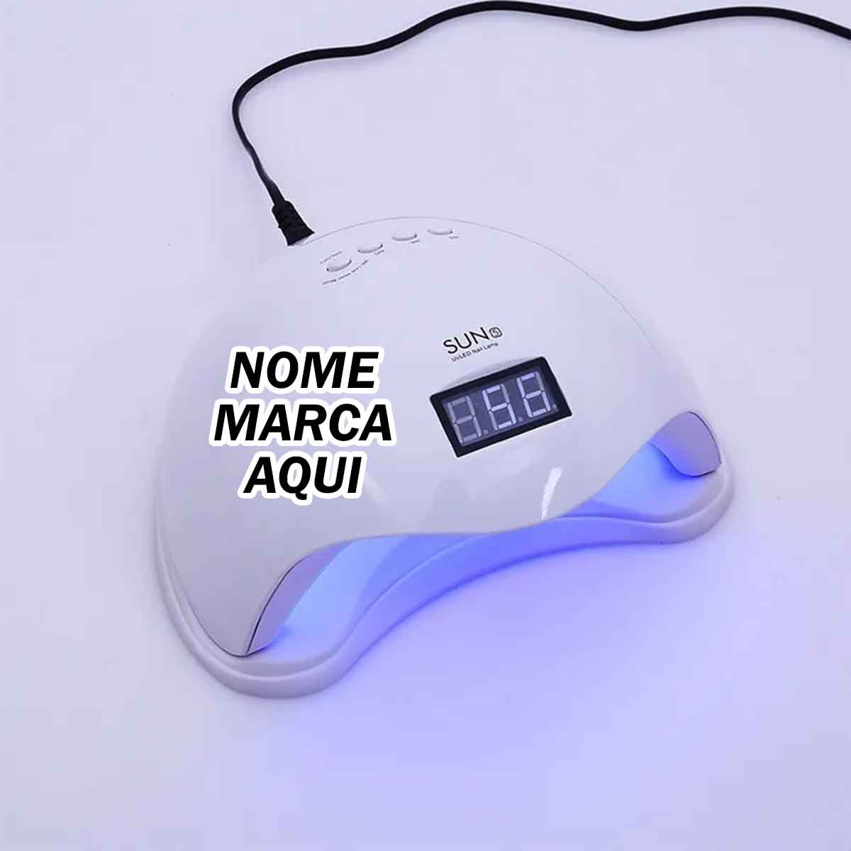 Cabine de unha led uv gel manicure esmalte Personalizado com nome marca logotipo empresa foto arte frase personalizada
