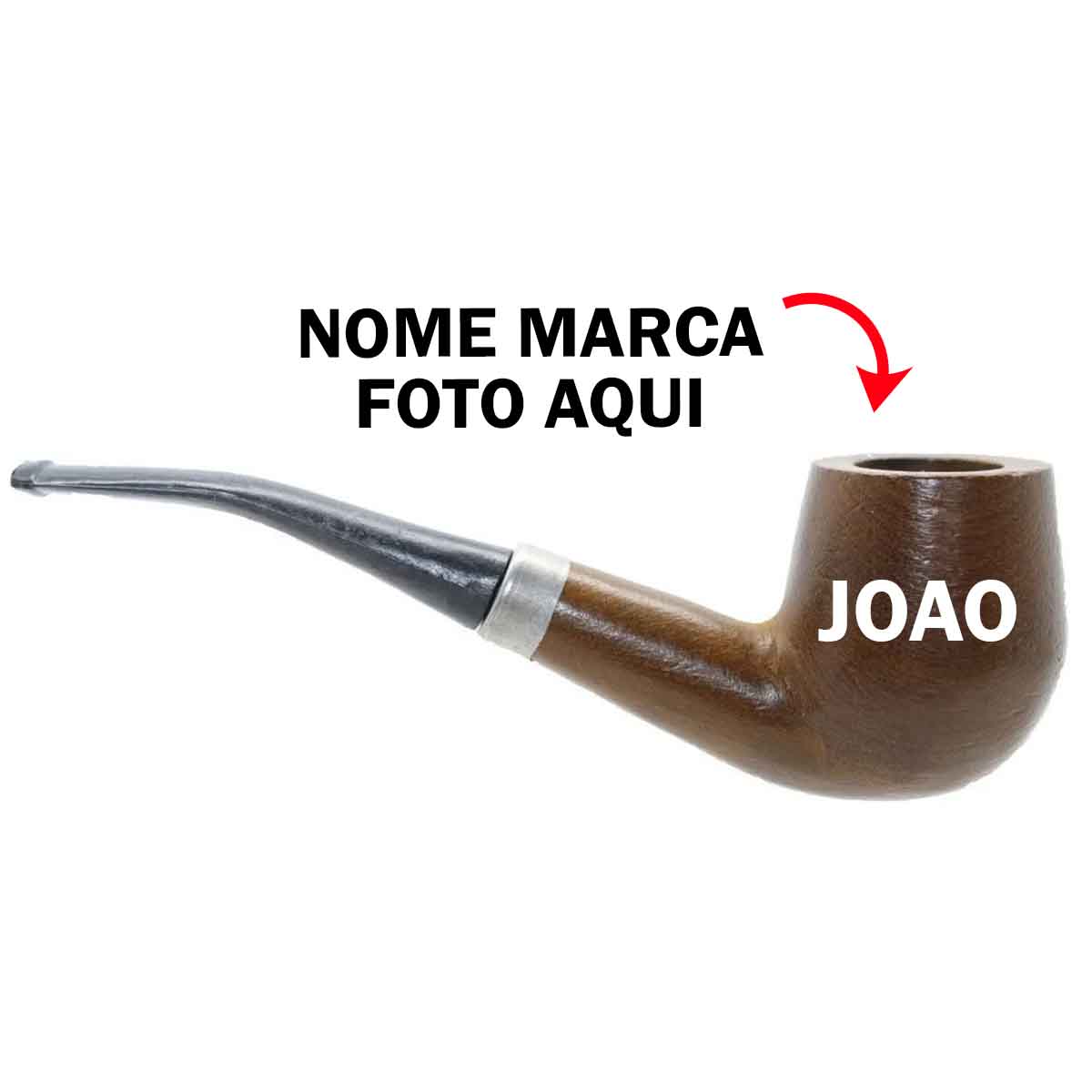 Cachimbo Personalizado com nome marca logotipo empresa foto arte frase personalizada