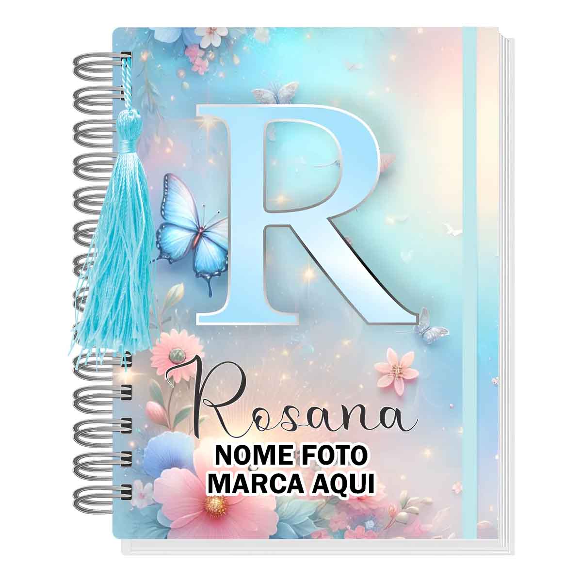 Caderno Agenda Personalizado com nome marca logotipo empresa foto arte frase personalizada