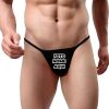 Calcinha Masculina Fio Cueca Fio dental Personalizado com nome marca logotipo empresa foto arte frase personalizada