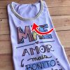 Camiseta com perolas pedras pedraria Personalizado com nome marca logotipo empresa foto arte frase personalizada