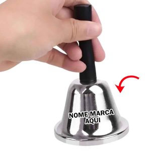 Campainha sino de mão Sineta Personalizado com nome marca logotipo empresa foto arte frase personalizada