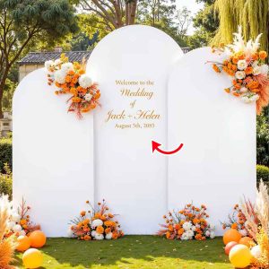 Capa de arco casamento noivado Personalizado com nome marca logotipo empresa foto arte frase personalizada