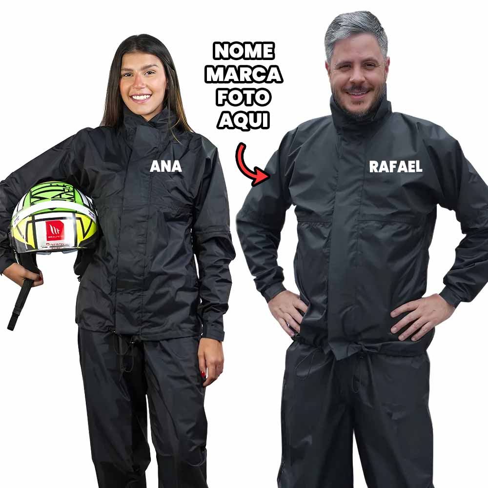 Capa de chuva Personalizado com nome marca logotipo empresa foto arte frase personalizada
