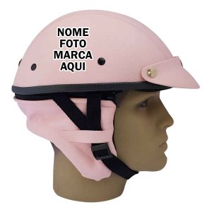 Capacete feminino Personalizado com nome marca logotipo empresa foto arte frase personalizada