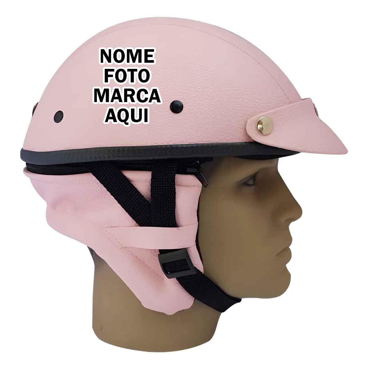 Capacete feminino Personalizado com nome marca logotipo empresa foto arte frase personalizada