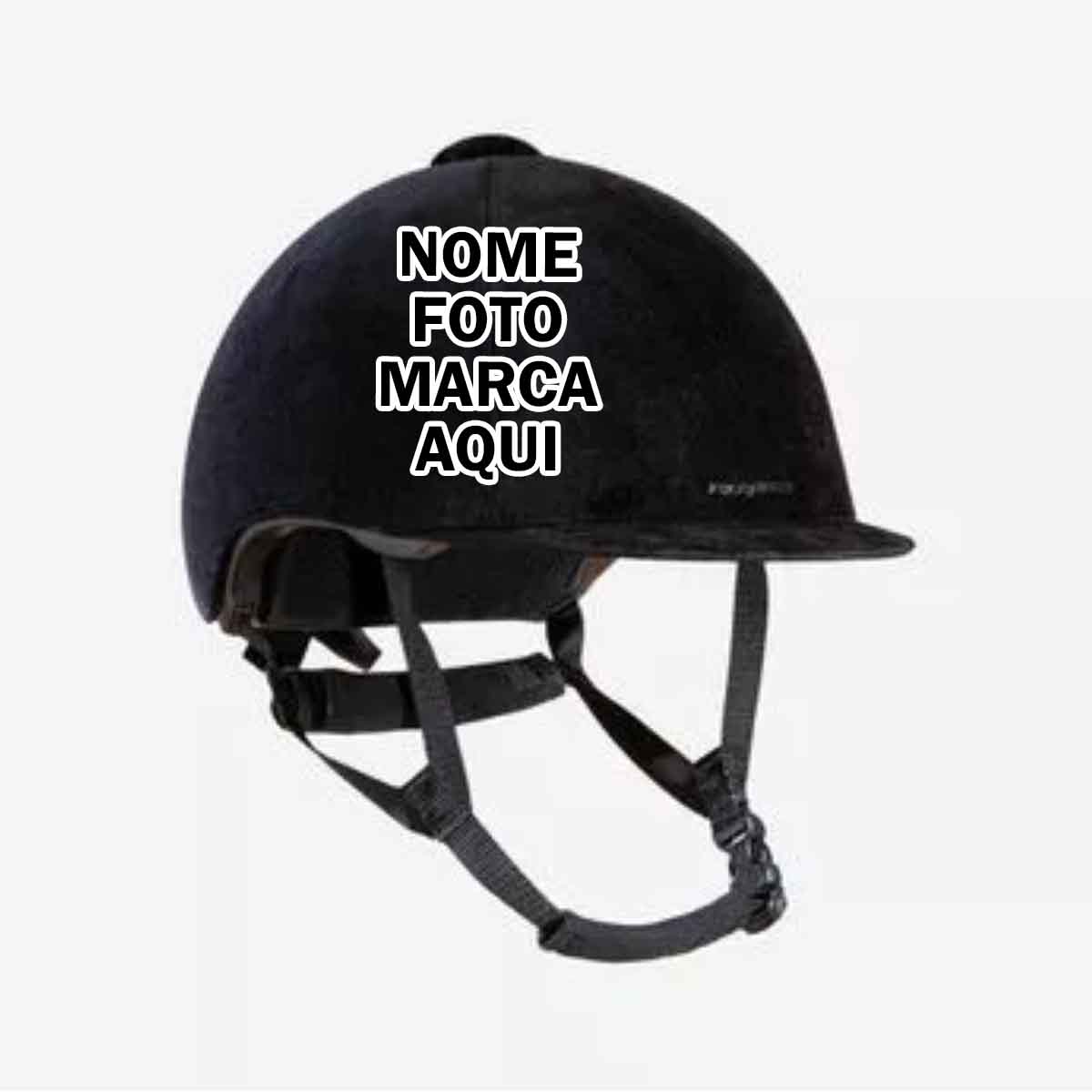 Capacete Hipismo Personalizado com nome marca logotipo empresa foto arte frase personalizada