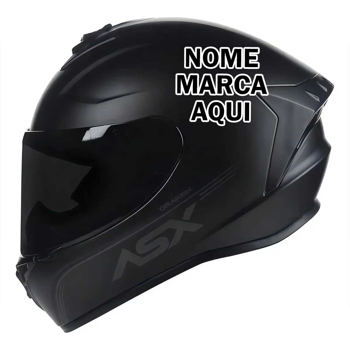 Capacete Personalizado com nome marca logotipo empresa foto arte frase personalizada Capacete Race Tech Hit Monocolor