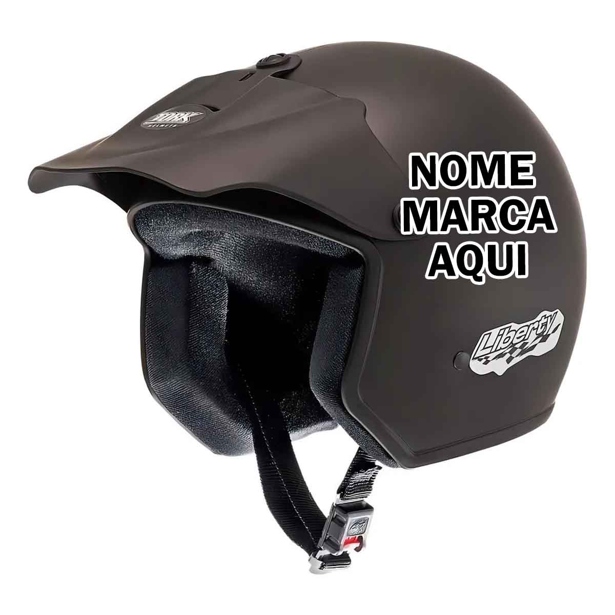 Capacete motoaberto piru piruzinho peru Personalizado com nome marca logotipo empresa foto arte frase personalizada