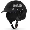 Capacete Coquinho Bike Couro Personalizado com nome marca logotipo empresa foto arte frase personalizada