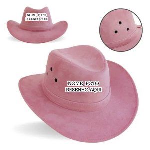 Chapeu Ana Castela Cowboy Cowgirl Country Durinho Duro Tecido Couro Pelinho Personalizado com nome marca logotipo
