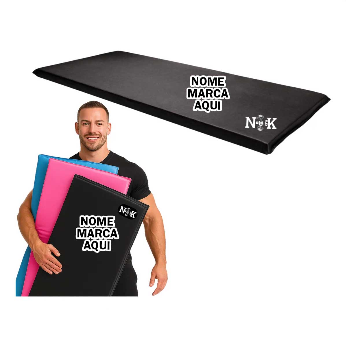 Colchonete Academia Exercício Pilates Treino Yoga Personalizado com nome marca logotipo empresa foto arte frase
