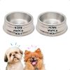 Comedouro Bebedouro inox aluminio Personalizado com nome marca logotipo empresa foto arte frase personalizada