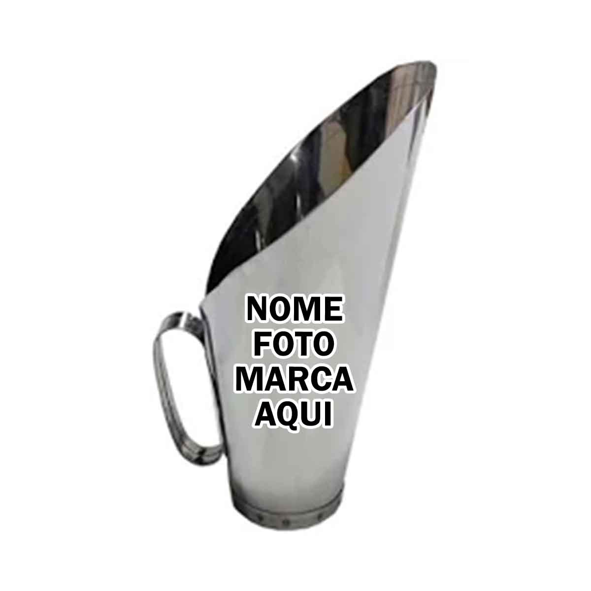 Concha de inox Personalizado para graos ração cereal  com nome marca logotipo empresa foto arte frase personalizada