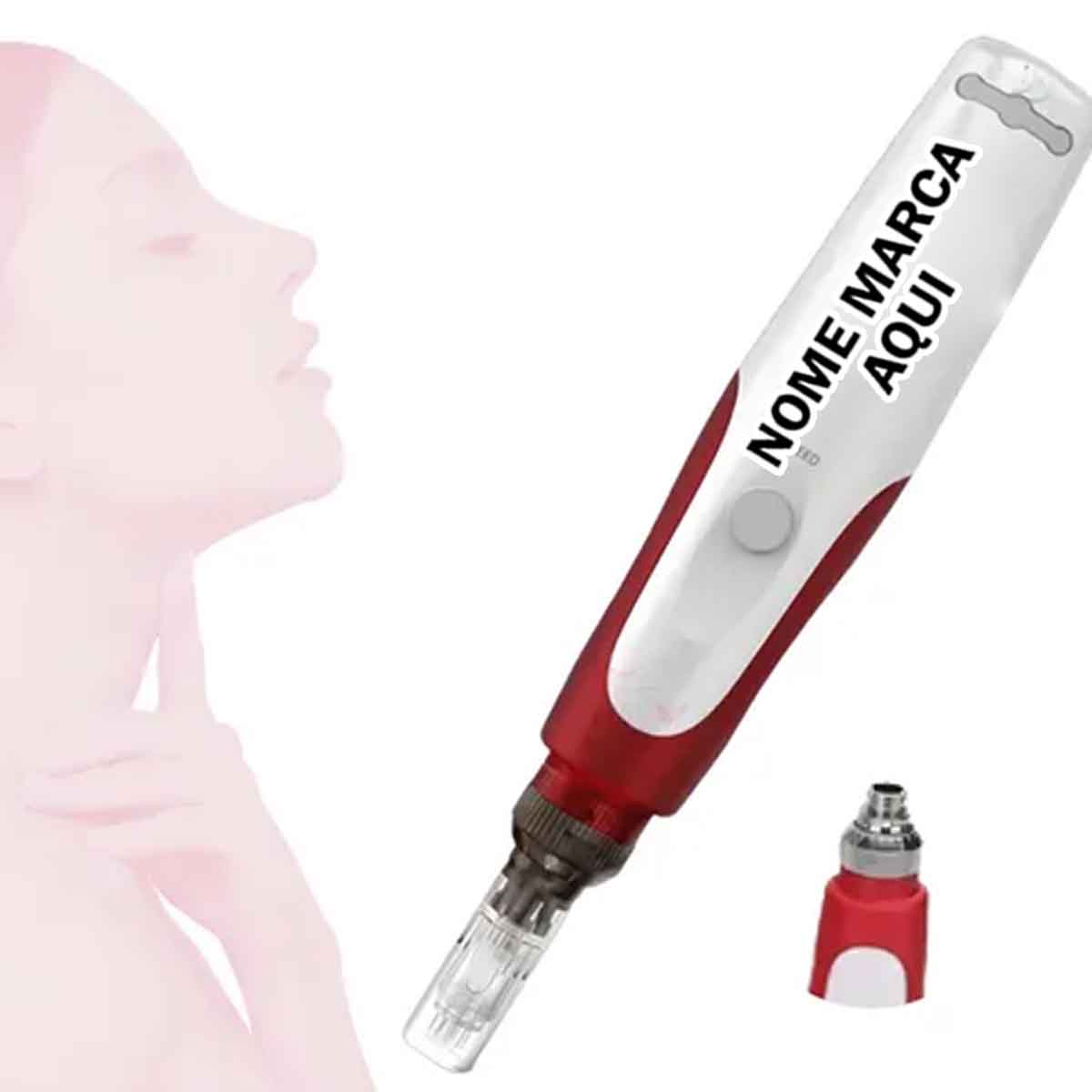 Derma Pen Caneta Dermaroller microagulhamento Personalizado com nome marca logotipo empresa foto arte frase