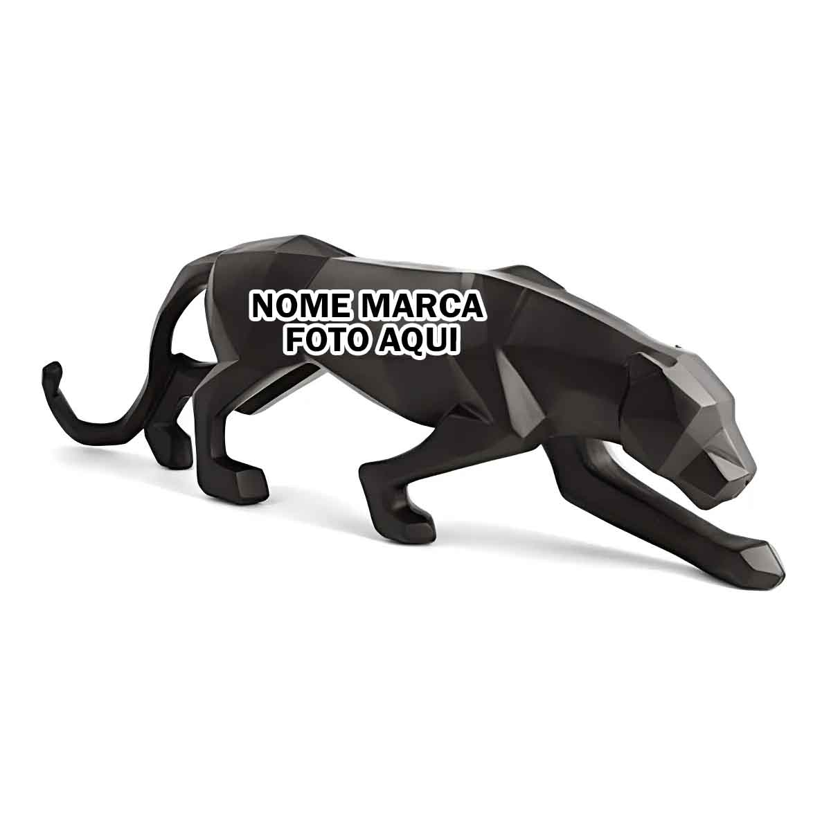 Escultura leopardo Personalizada estatueta estatua decorativa tigre com nome marca logotipo empresa foto arte frase