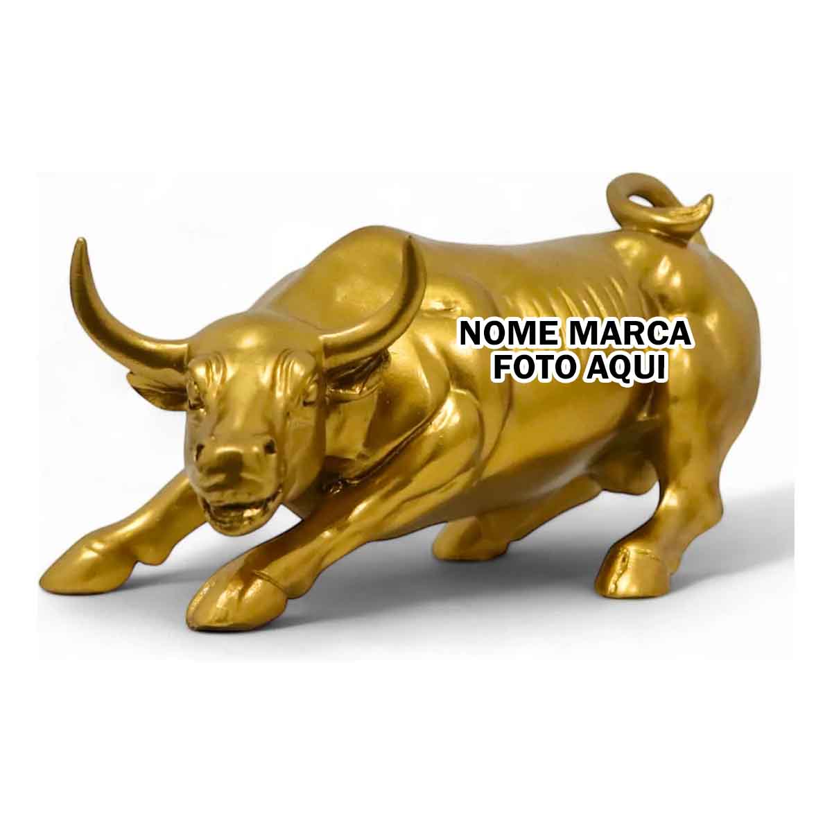 Escultura touro Personalizada estatueta estatua decorativa com nome marca logotipo empresa foto arte frase