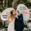 Guarda chuva branco sombrinha de papel Personalizado casamento com nome marca logotipo empresa foto arte frase