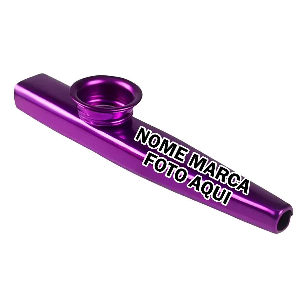 Instrumento Kazoo Personalizado com nome marca logotipo empresa foto arte frase personalizada