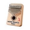 Kalimba piano de polegar Personalizado com nome marca logotipo empresa foto arte frase personalizada