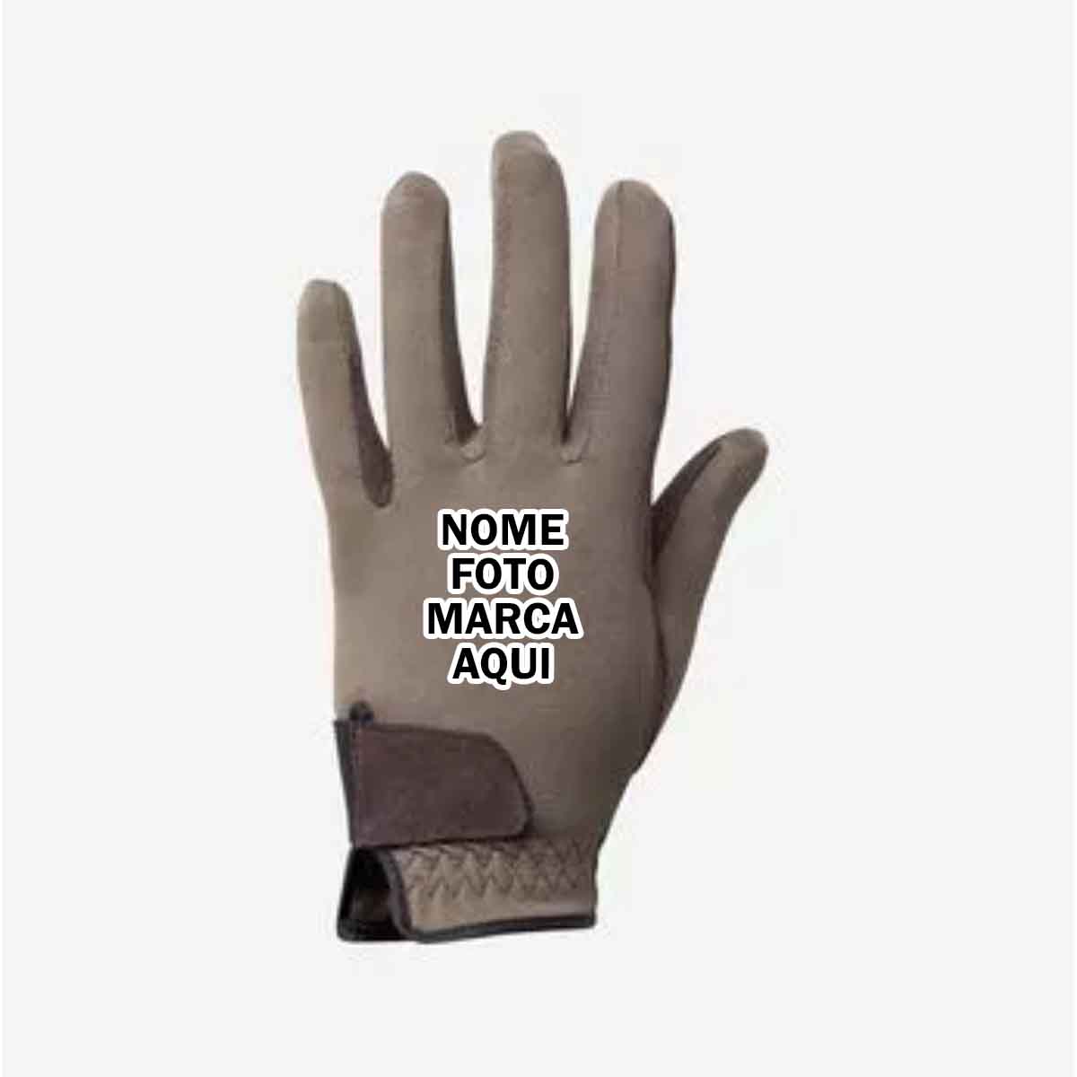 Luva de hipismo Personalizado com nome marca logotipo empresa foto arte frase personalizada
