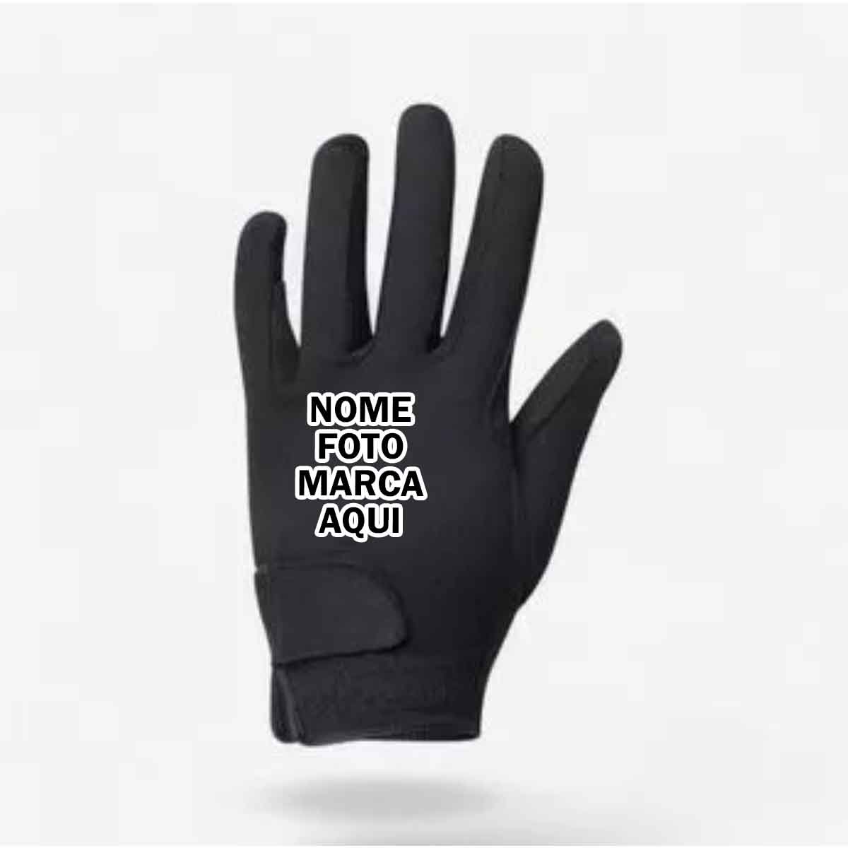 Luva hipismo Personalizada com nome marca logotipo empresa foto arte frase personalizado