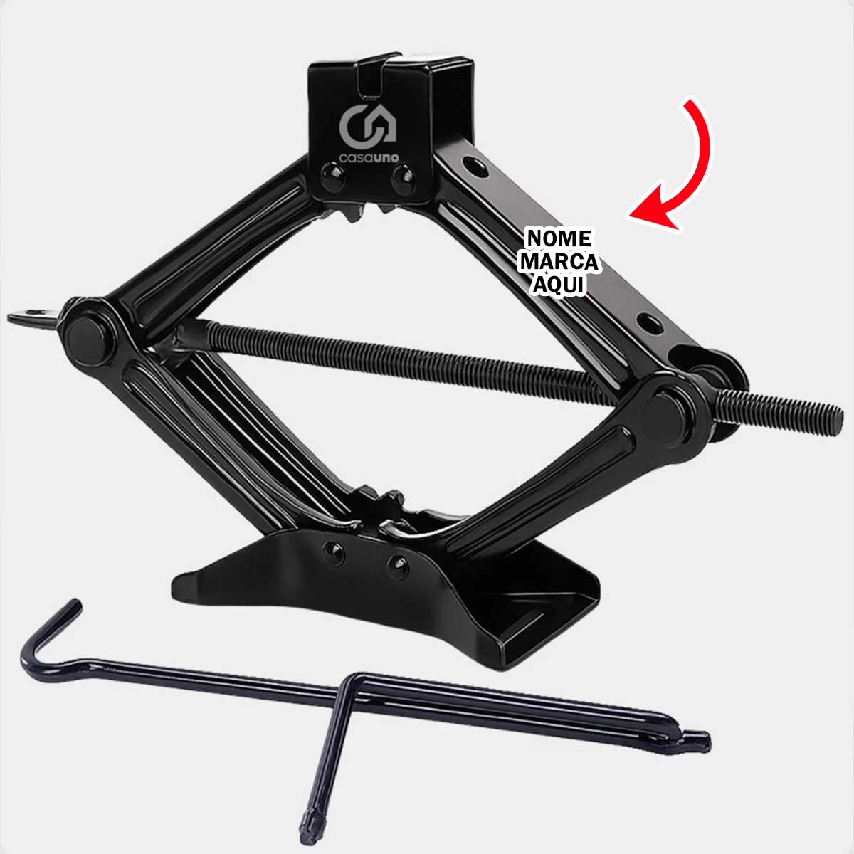 Macaco mecanico carro Personalizado com nome marca logotipo empresa foto arte frase personalizada