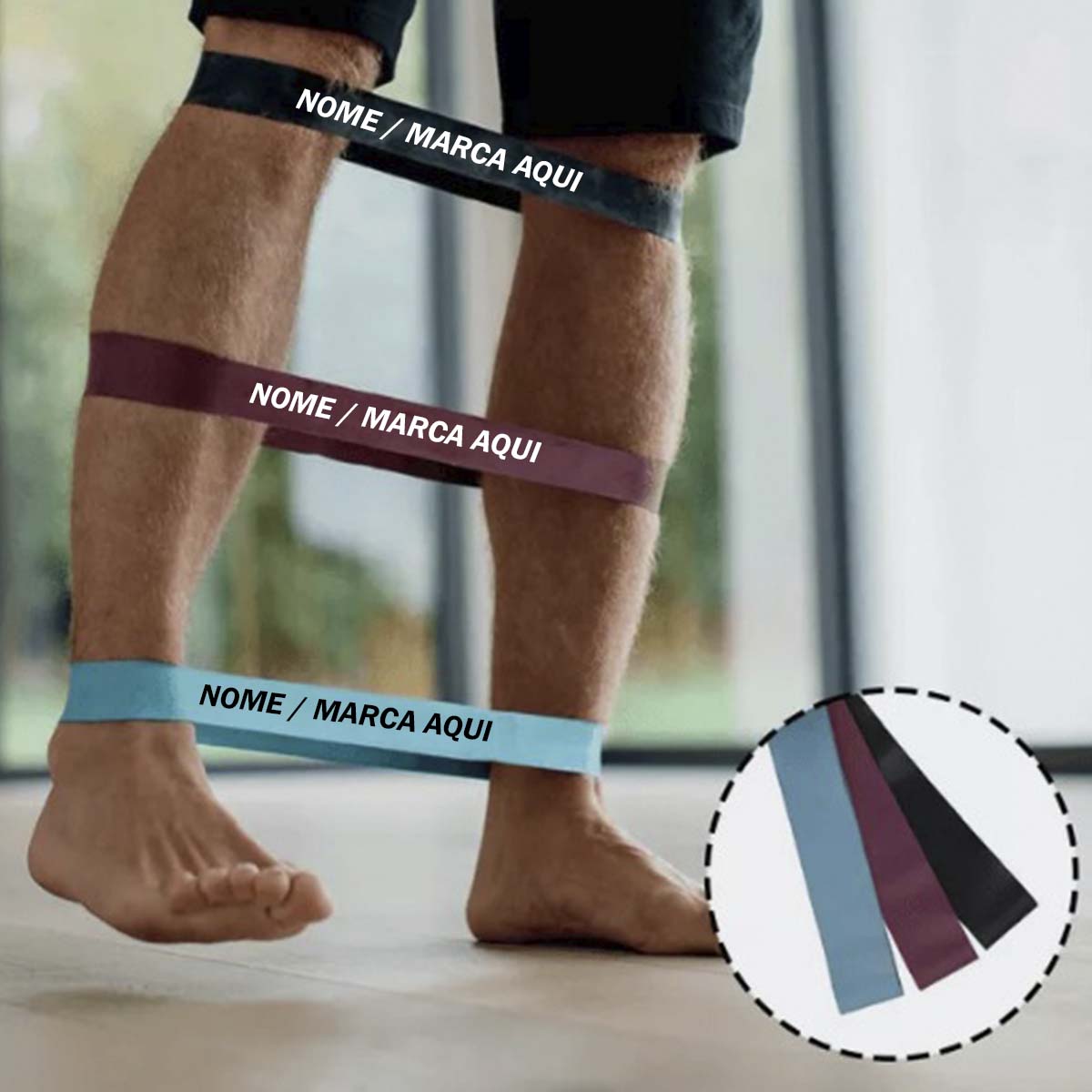 Mini Band Personalizado com nome marca logotipo empresa foto arte frase personalizada