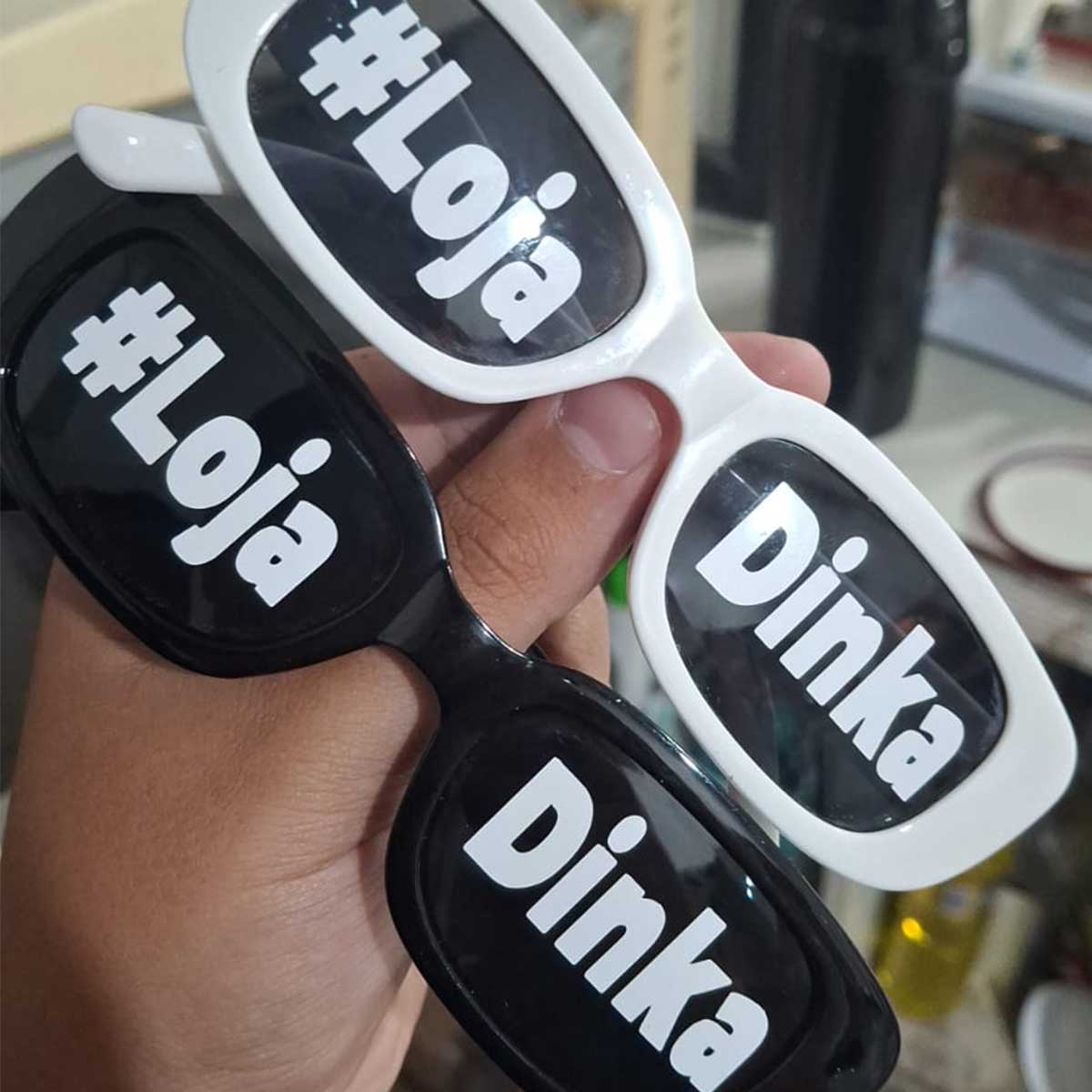 Oculos Personalizado com nome marca logotipo empresa foto arte frase personalizada