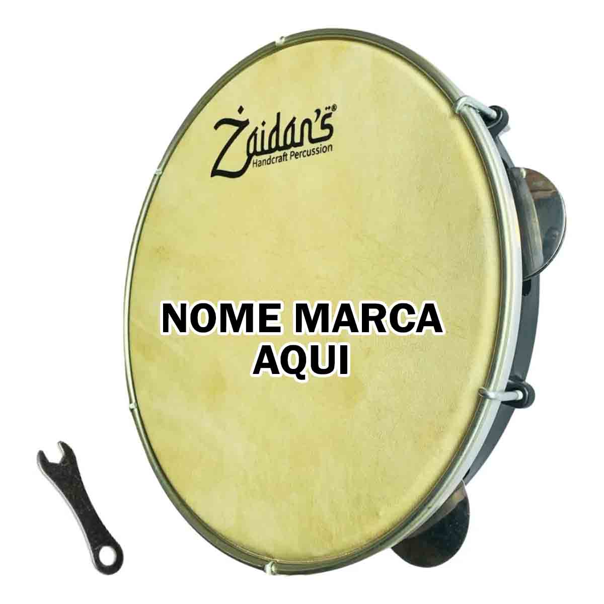 Pandeiro de couro Personalizado com nome marca logotipo empresa foto arte frase personalizada