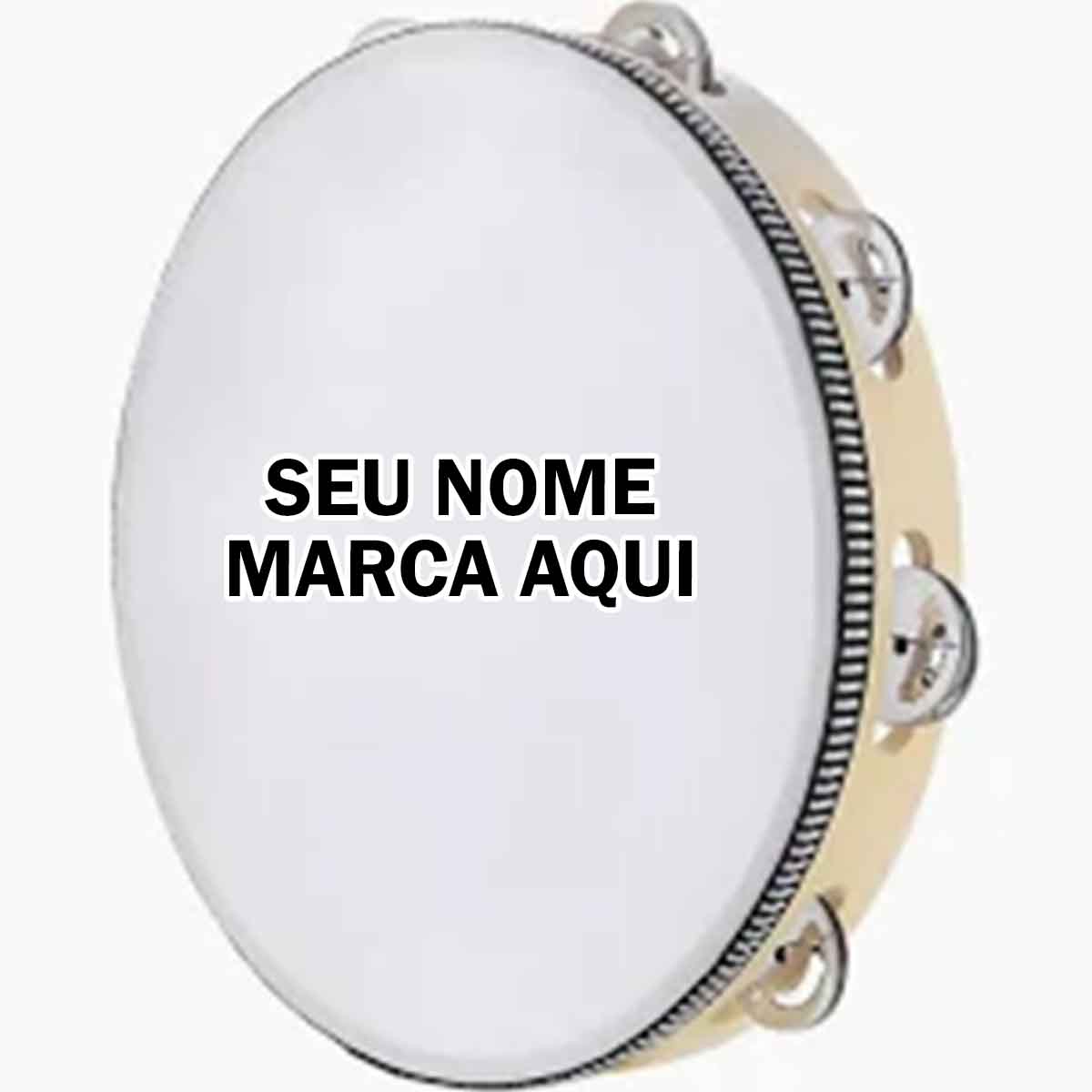 Pandeiro Personalizado com nome marca logotipo empresa foto arte frase personalizada