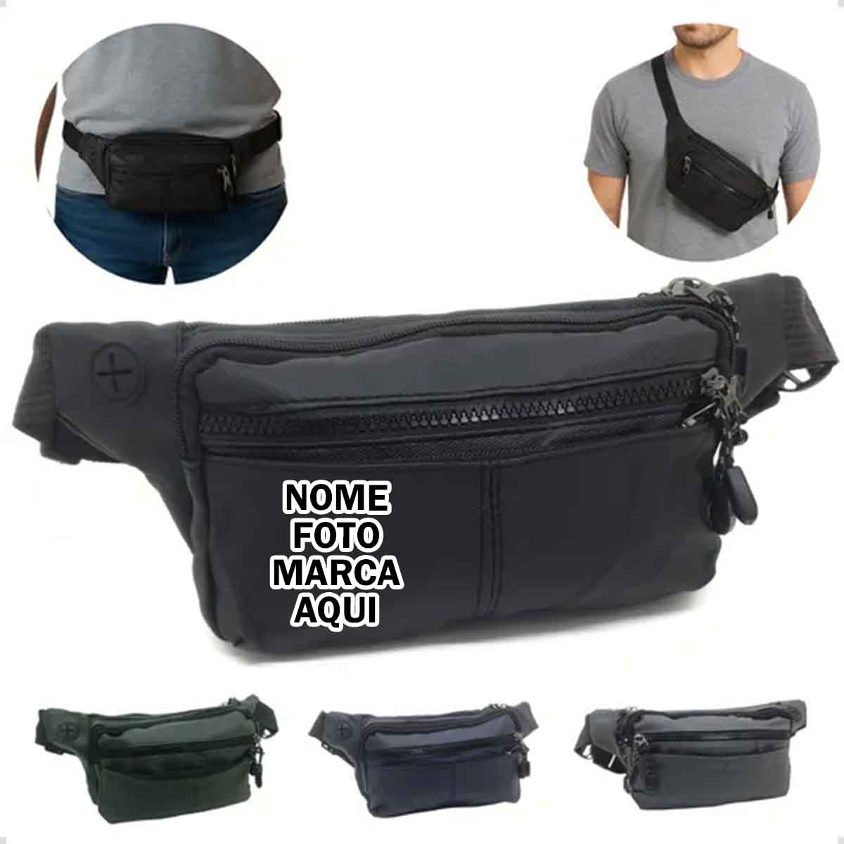 Pochete Personalizada com nome marca logotipo empresa foto arte frase personalizada