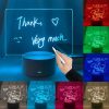 Quadro de anotações com led rgb em acrilico Personalizado com nome marca logotipo empresa foto arte frase personalizada