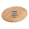 Tabua de madeira para pizza e bolo Personalizado com nome marca logotipo empresa foto arte frase personalizada