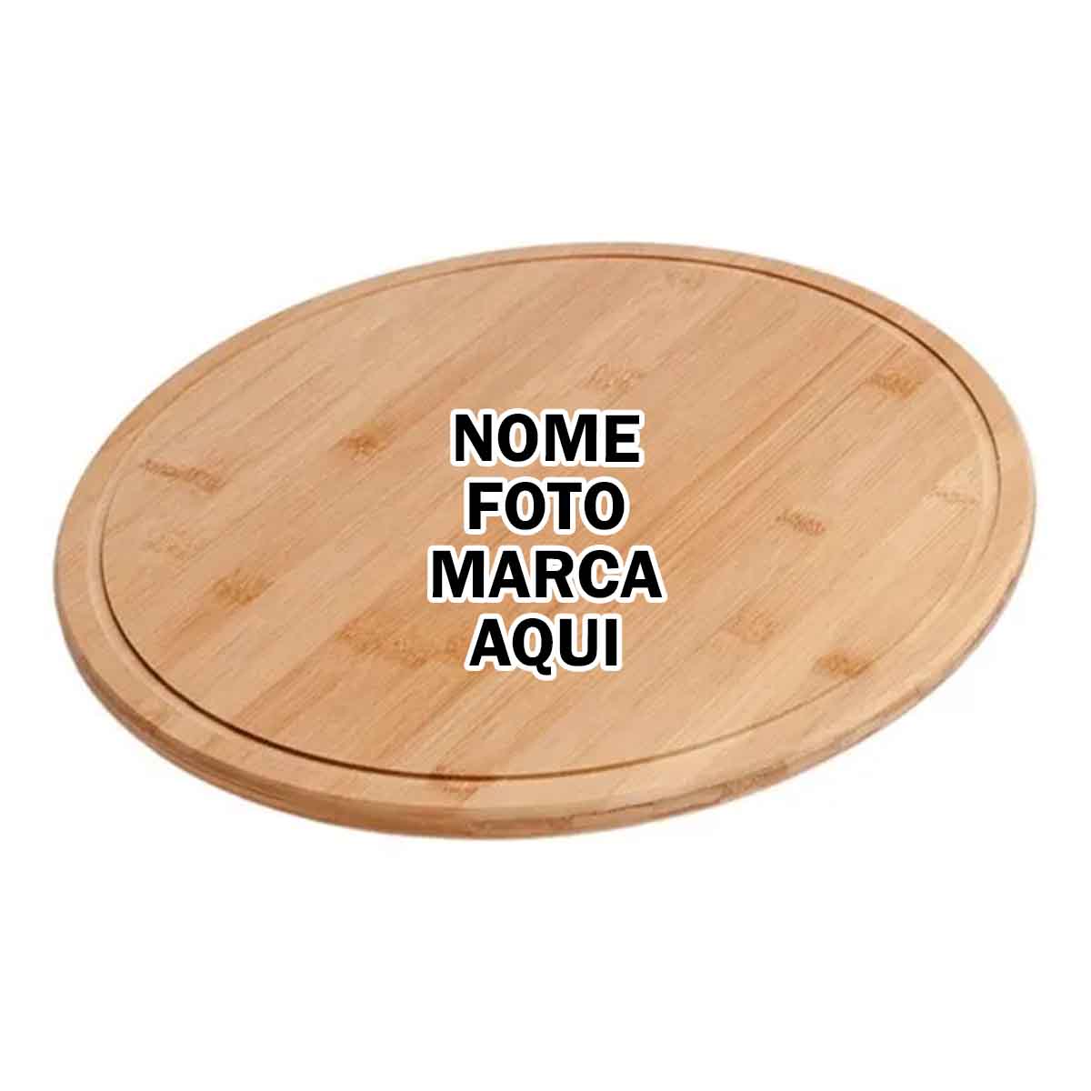 Tabua de madeira para pizza e bolo Personalizado com nome marca logotipo empresa foto arte frase personalizada