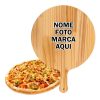 Tabua de pizza Personalizada com nome marca logotipo empresa foto arte frase personalizada