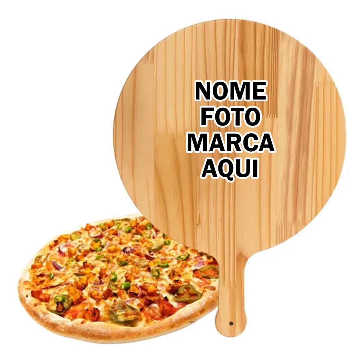 Tabua de pizza Personalizada com nome marca logotipo empresa foto arte frase personalizada