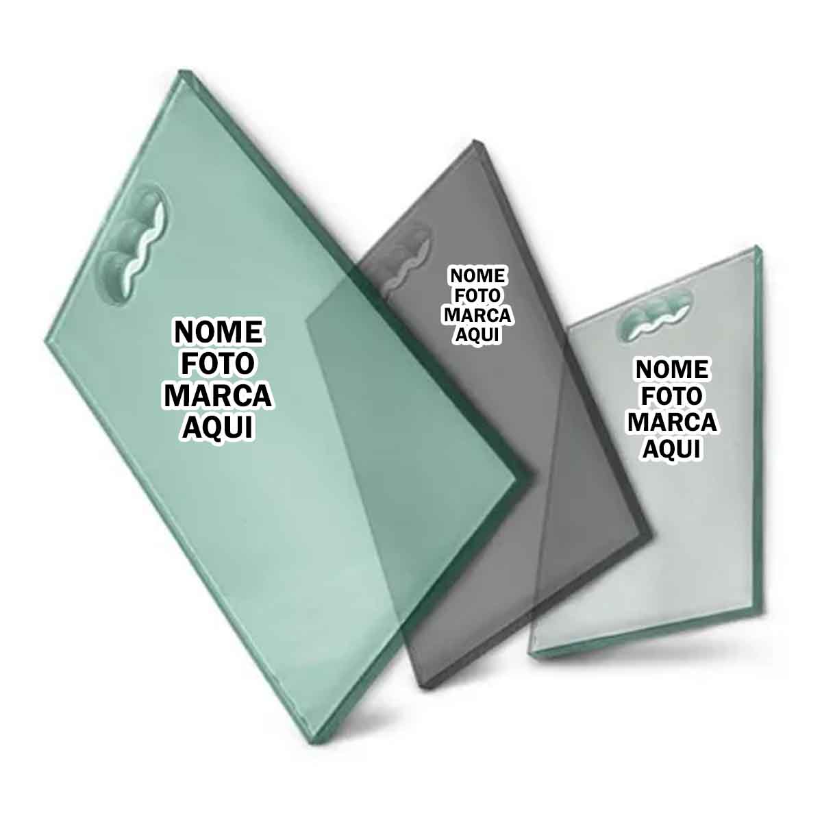 Tabua Personalizada de vidro carne com nome marca logotipo empresa foto arte frase personalizada
