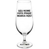 Taça de cerveja Personalizada de vidro com nome marca logotipo empresa foto arte frase personalizada