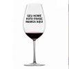 Taça de vinho Personalizada com nome marca logotipo empresa foto arte frase personalizada