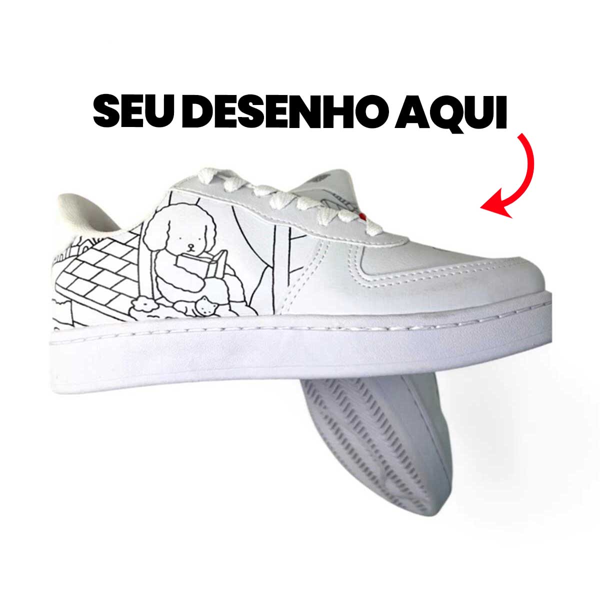 Tenis Personalizado Sapato personalizado com nome marca logotipo empresa foto arte frase personalizada