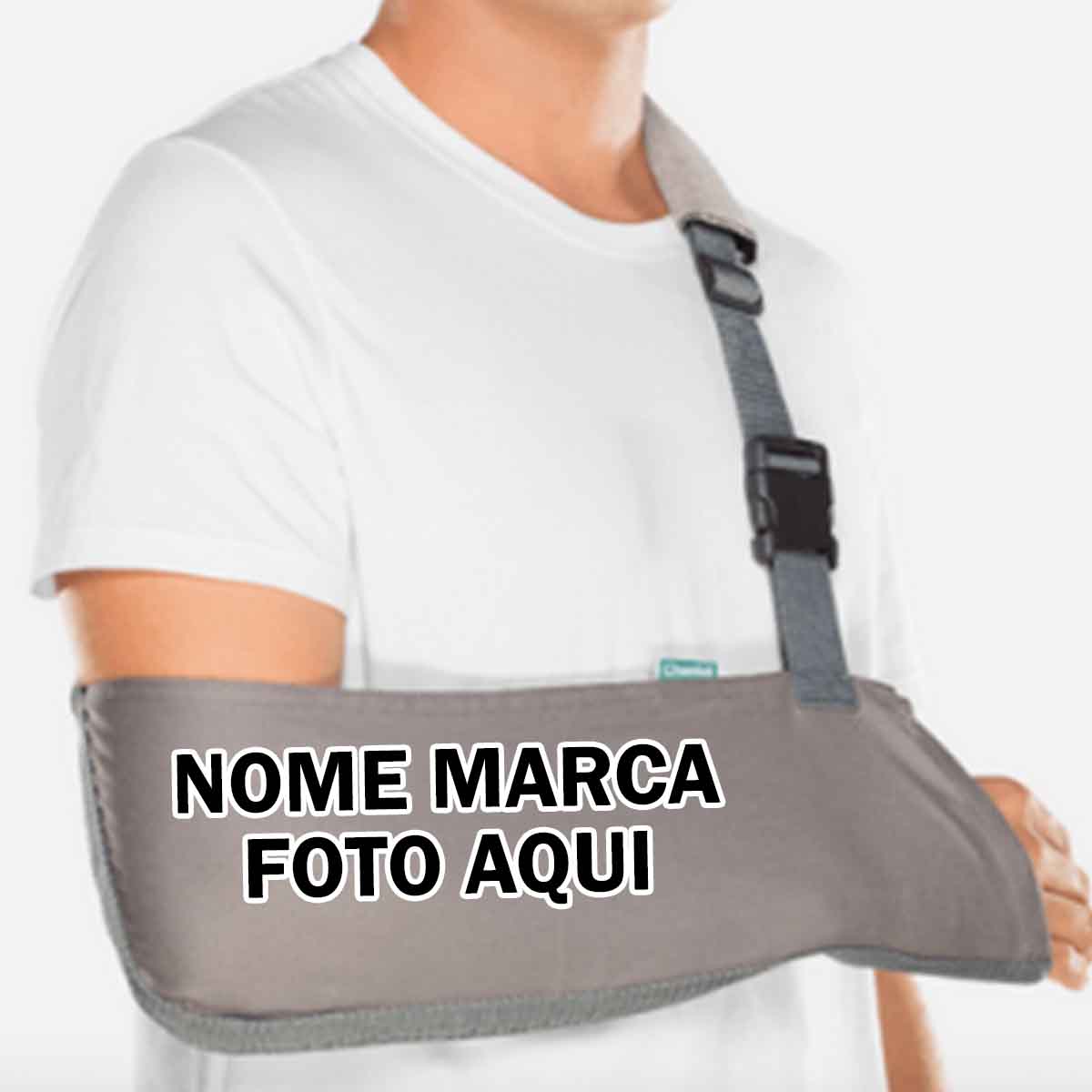 Tipoia Personalizada hospital medico braço quebrado hospitalar com nome marca logotipo empresa foto arte frase