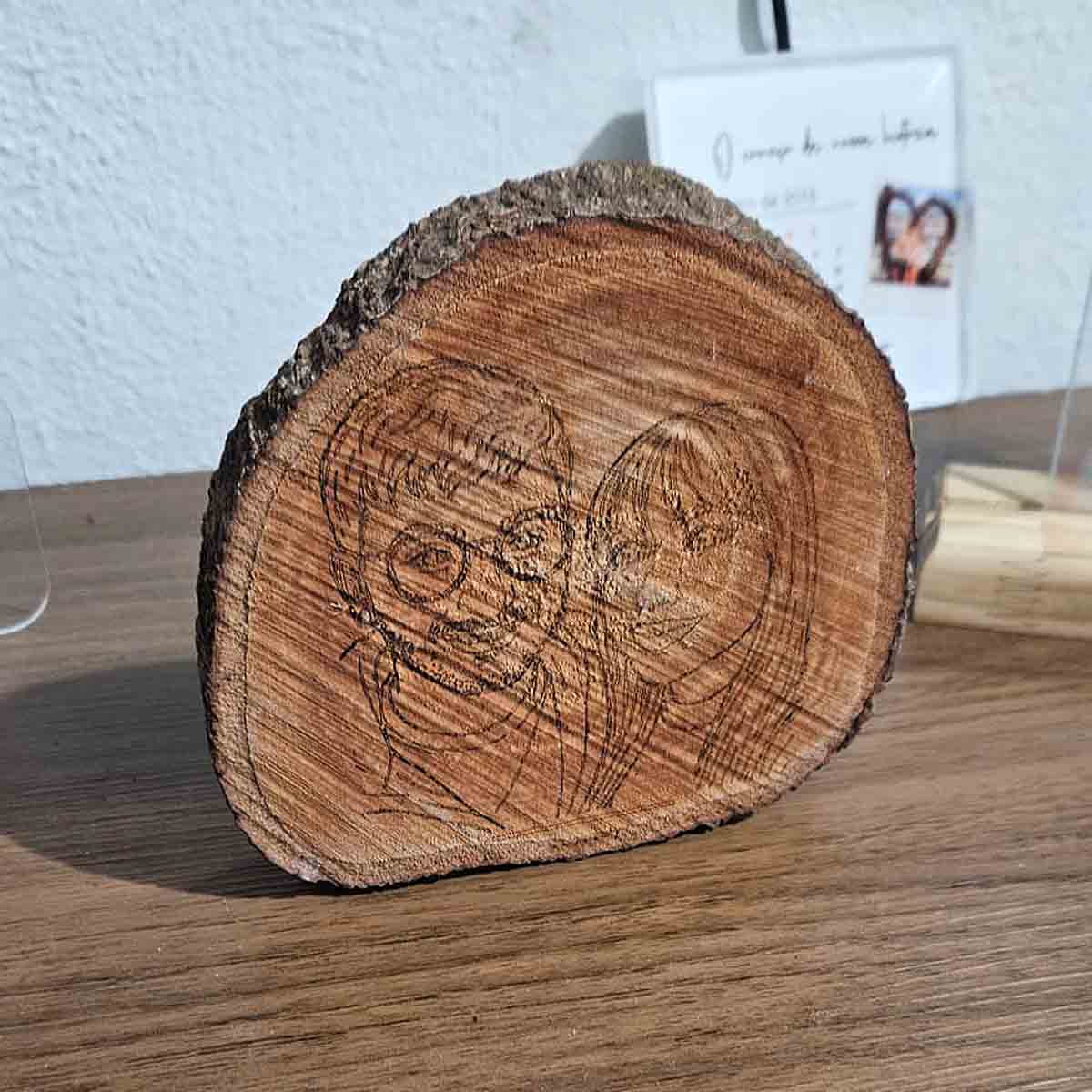 Tronco de arvore Personalizado bolacha de madeira com nome marca logotipo empresa foto arte frase personalizada
