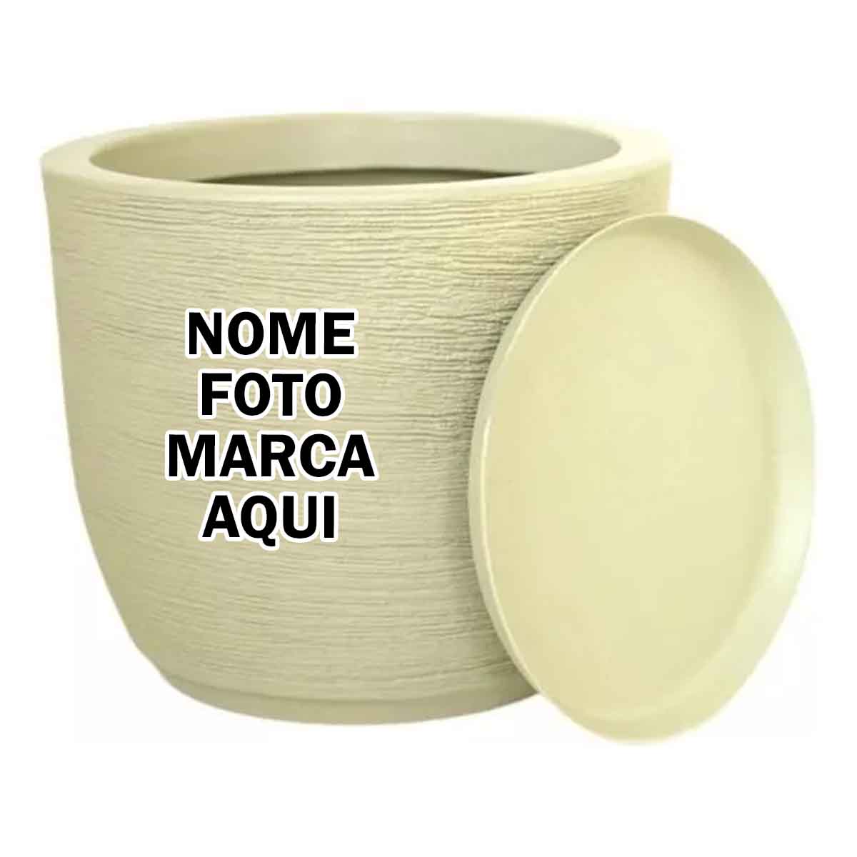 Vaso de plantas Personalizado com nome marca logotipo empresa foto arte frase personalizada Boko Escovado Polietileno