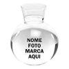 Vaso de plantas Vidro Personalizado com nome marca logotipo empresa foto arte frase personalizada Bojudo