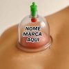 Ventosa Personalizada ventosaterapia massagem vacuumterapia com nome marca logotipo empresa foto arte frase
