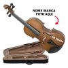 Violino Personalizado com nome marca logotipo empresa foto arte frase personalizada