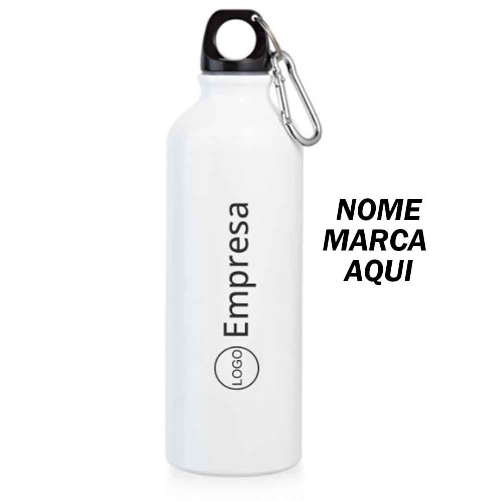 Squeeze de aluminio inox com tampa garrafa garrafinha Personalizada com nome marca logotipo empresa foto arte frase